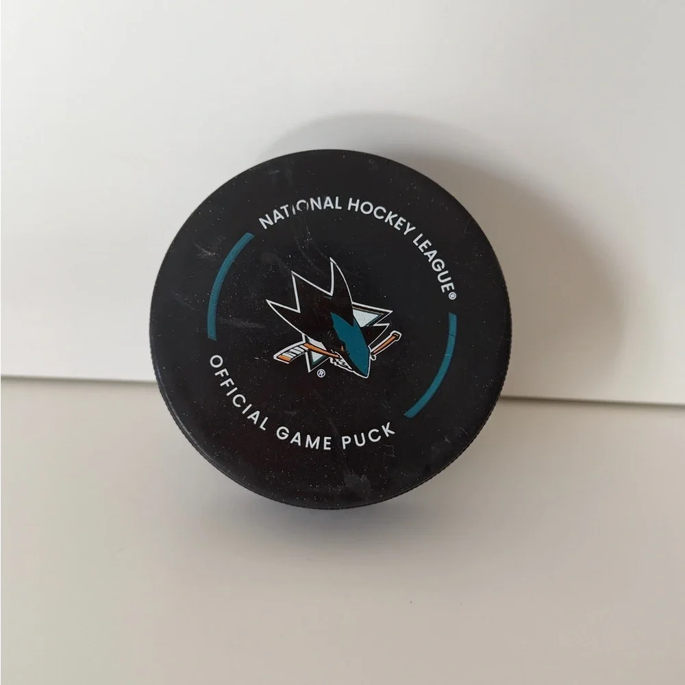 NHL Official Game Puck - Black and Teal - Picture 4 of 4